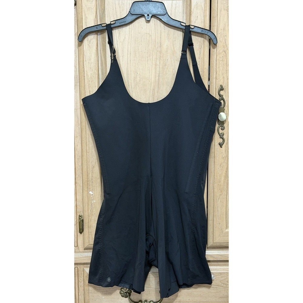 Honeylove Mid Thigh Shapewear Bodysuit Size 3XL Black Adjustable Strap Brief